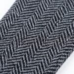 Lehvera gray merino wool dress socks for men with reinforced dark toe and heel