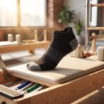 Black and gray ankle socks with textured knit panel, gray heel and toe accents